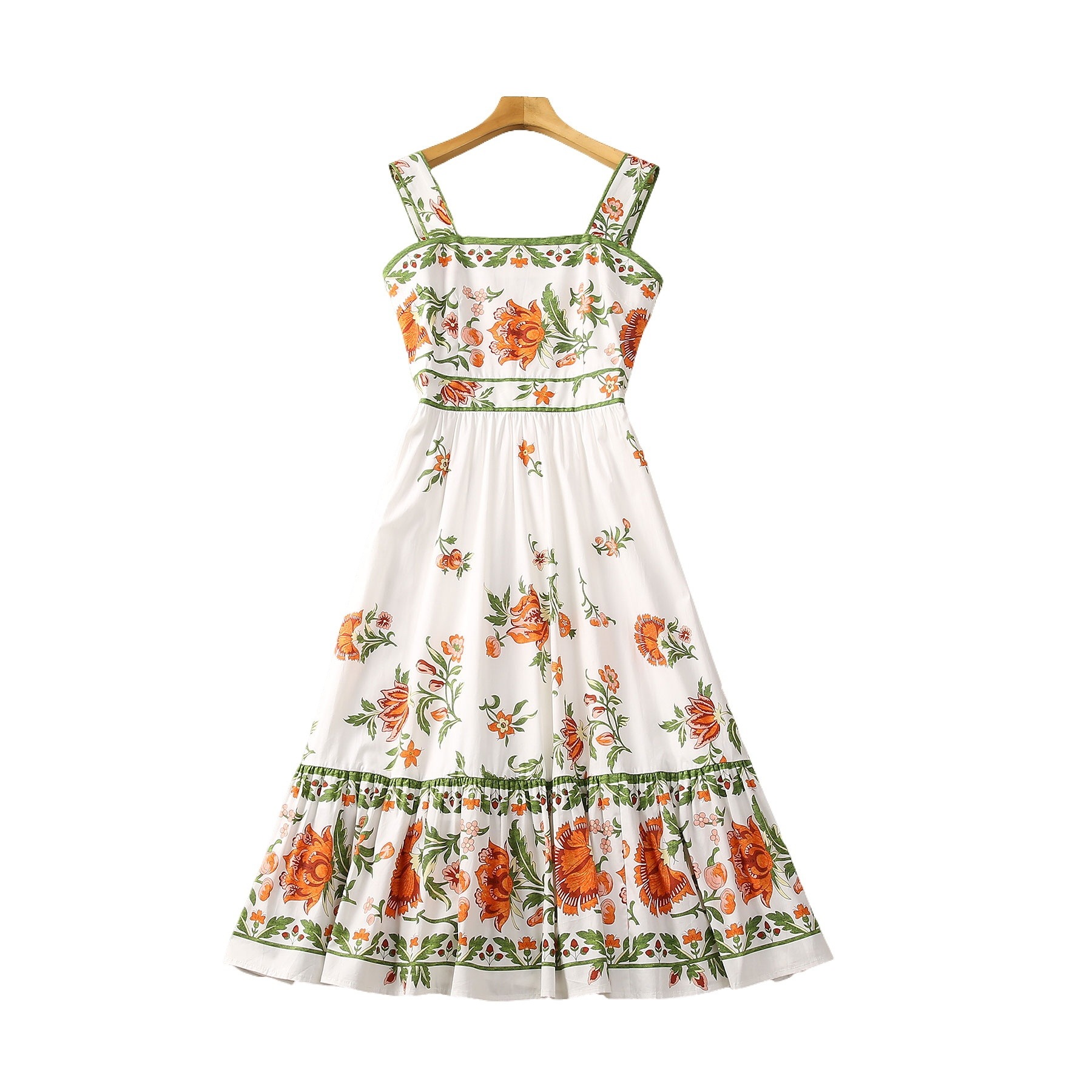Women's Cotton Floral Flared Dress - Image 4
