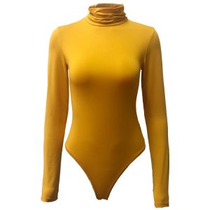 Women's High-Neck Long-Sleeved Bodysuit