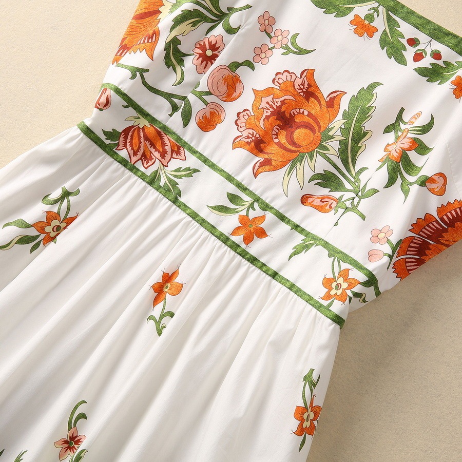 Women's Cotton Floral Flared Dress - Image 3
