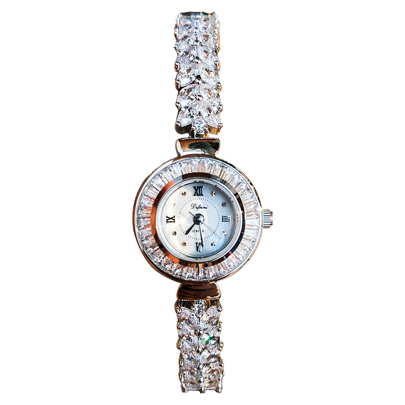 Women’s Elegant Studded Diamond Bracelet Wrist Watch – Luxury Quartz Timepiece - Image 2
