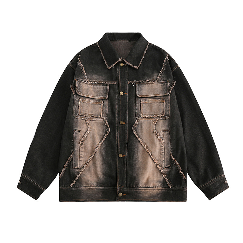 Men’s Distressed Denim Jacket - Image 4