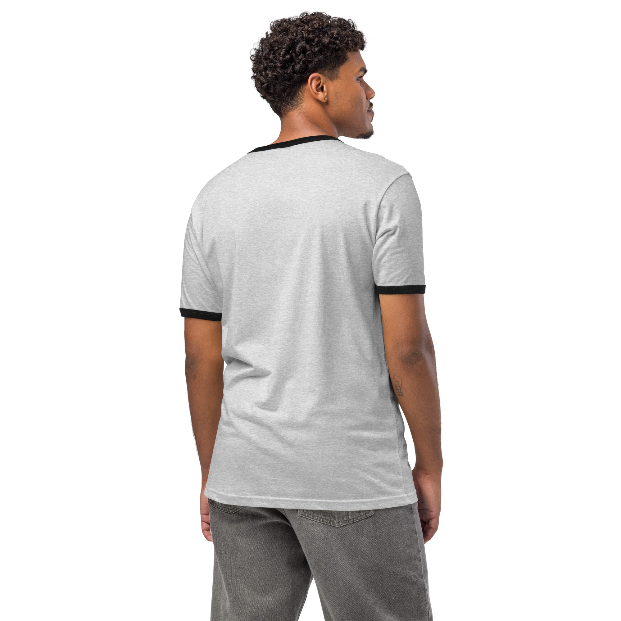 Bugzy Milan Unisex Retro Contrast Trim Cotton T-Shirt - Image 4