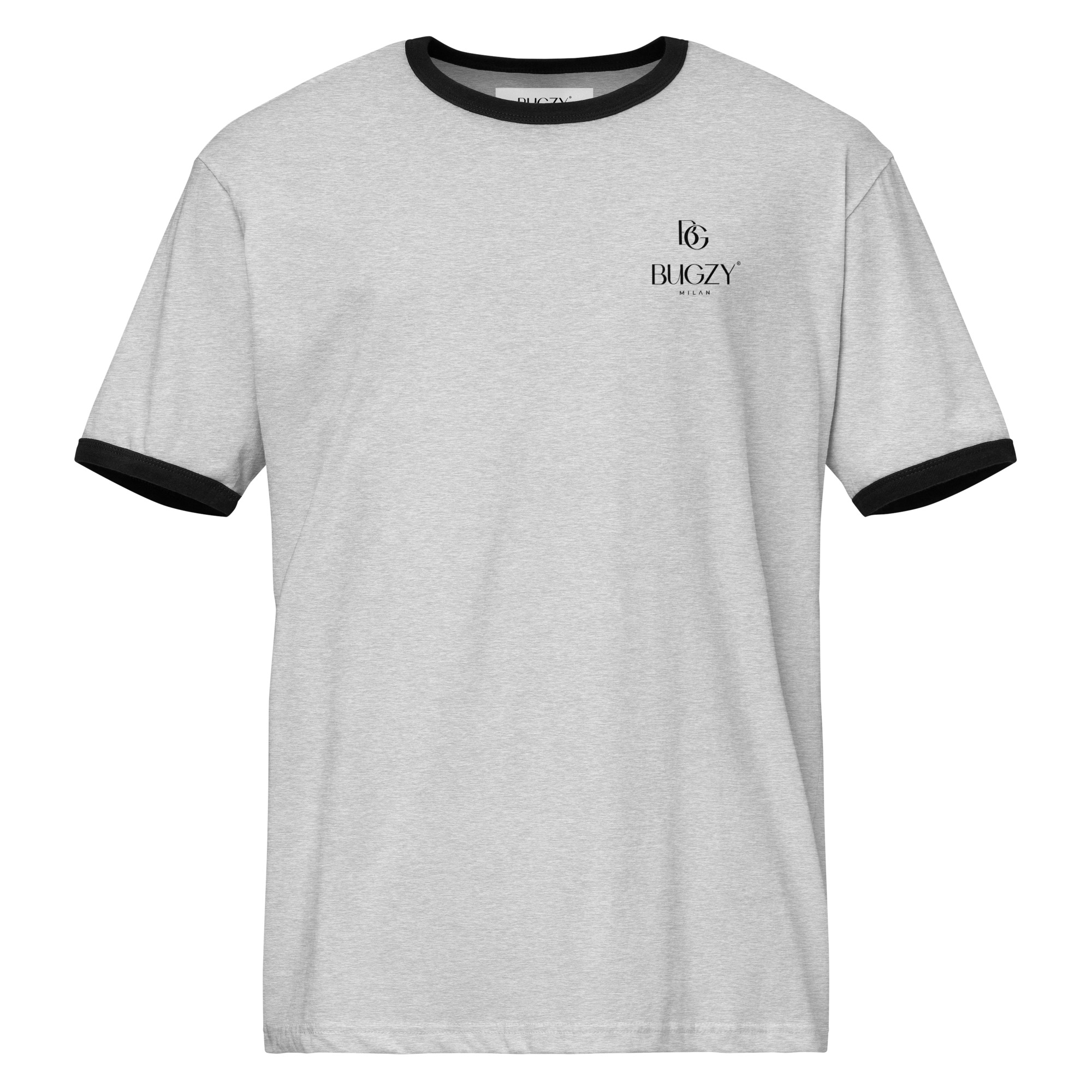 Bugzy Milan Unisex Retro Contrast Trim Cotton T-Shirt - Image 5