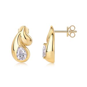 Luxury Earrings S925 Silver Electroplated Gold