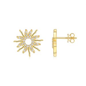 Luxury Stud Earrings S925 Silver Electroplated Gold