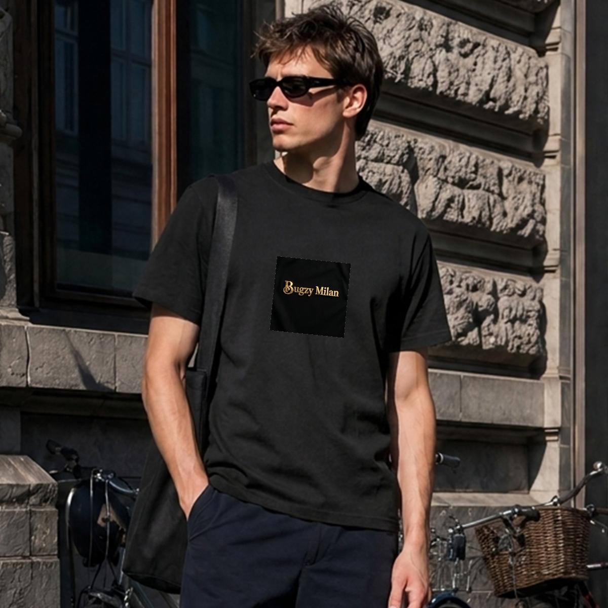 Bugzy Milan Men's Crew Neck T-Shirt - Image 3