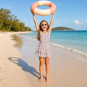 Bugzy Milan Girls' Ruffle Layered Swim Set