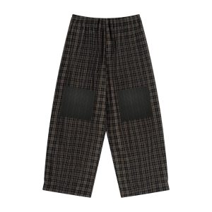 Bugzy Milan Unisex Plaid Wide Leg Pants