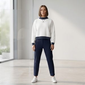 Bugzy Milan Women’s Mock Neck Crewneck Sweatshirt