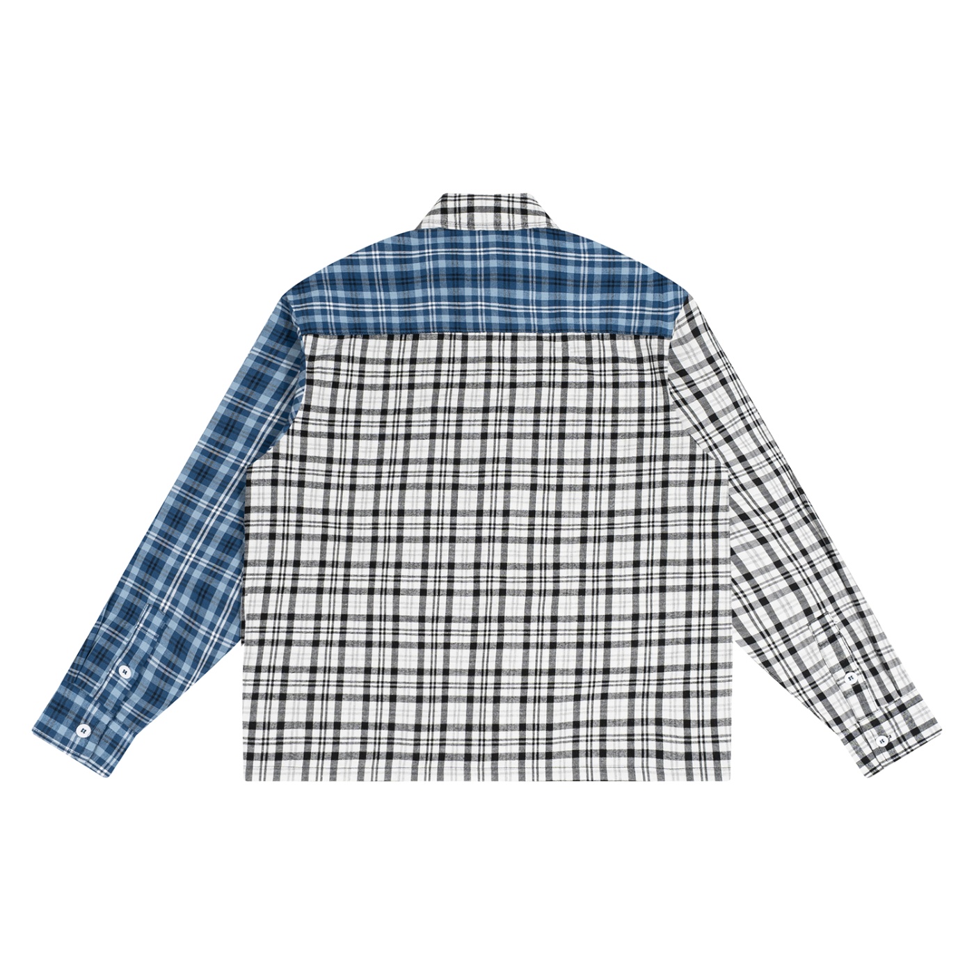 Bugzy Milan Oversized Plaid Color Block Shirt - Image 4