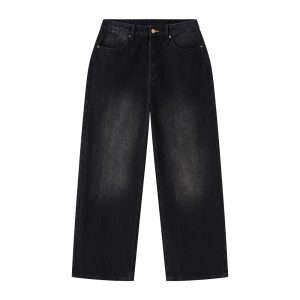 Bugzy Milan Men's Vintage Wash Wide Leg Jeans