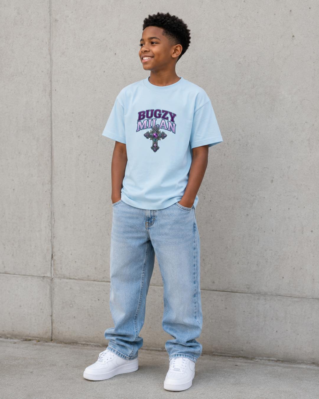 Bugzy Milan Kid’s Solid Crewneck T-Shirt 5-12 years old