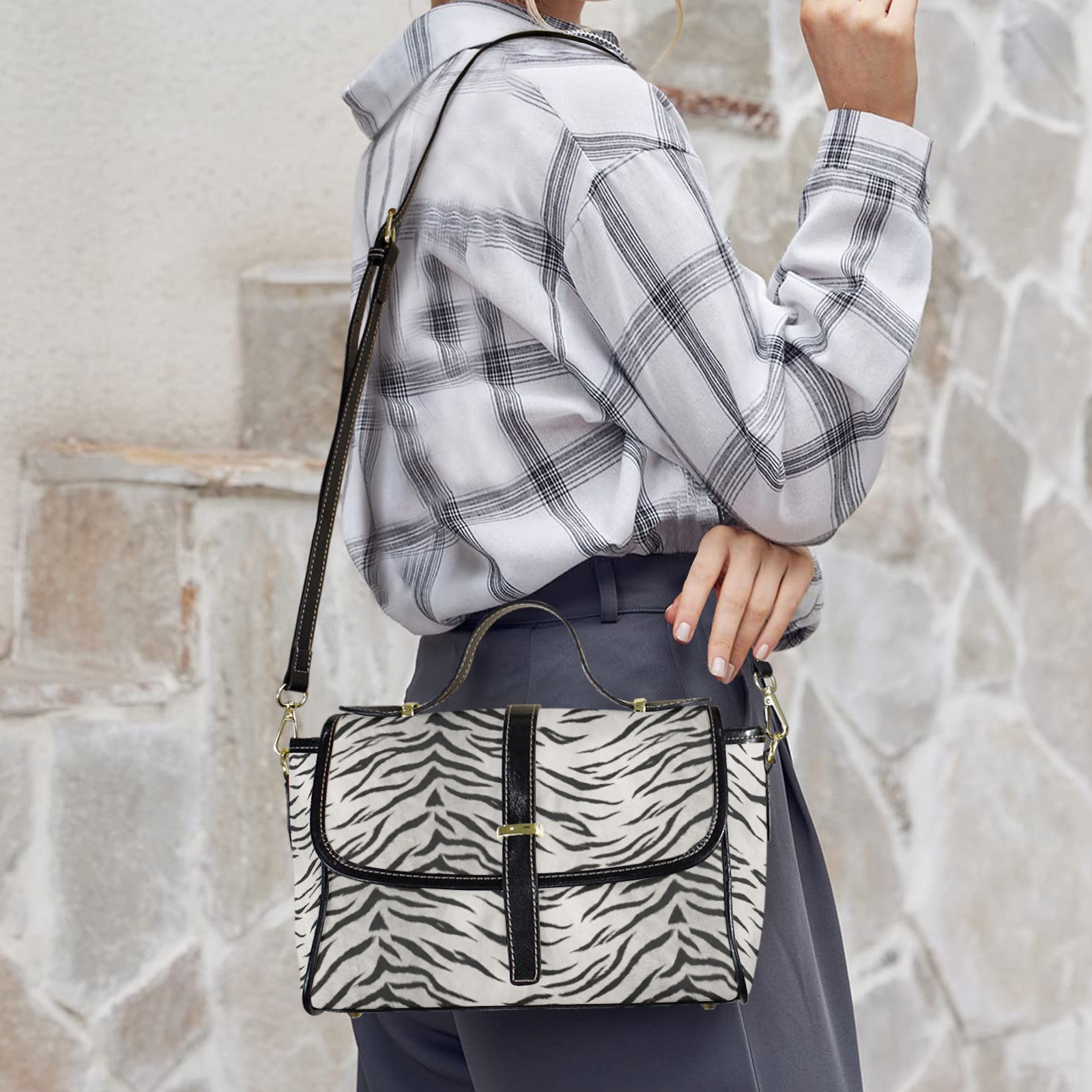 Bugzy Milan Leather Satchel-Brown Bag - Image 7