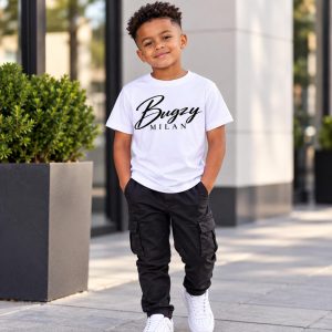 Bugzy Milan Kid’s Solid Crewneck T-Shirt