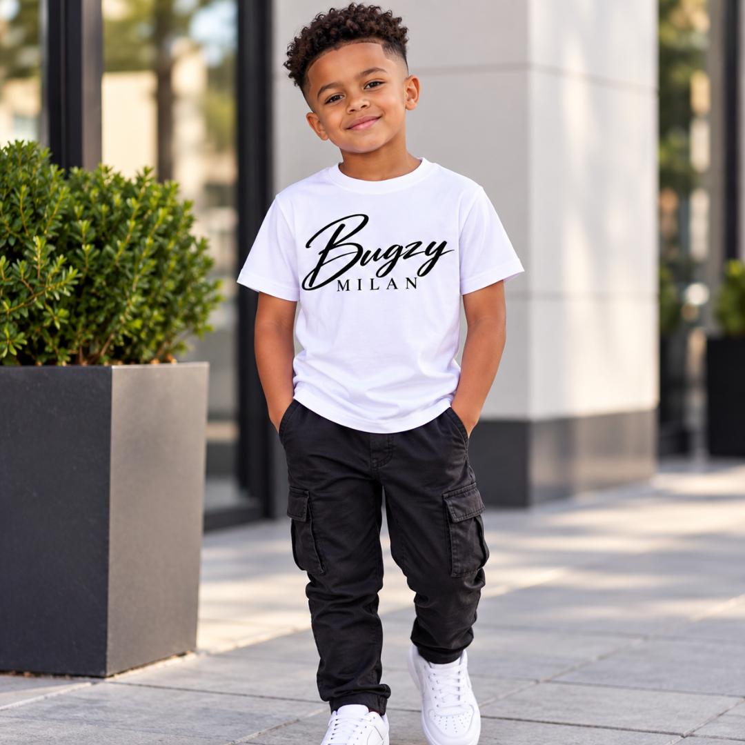 Bugzy Milan Kid’s Solid Crewneck T-Shirt